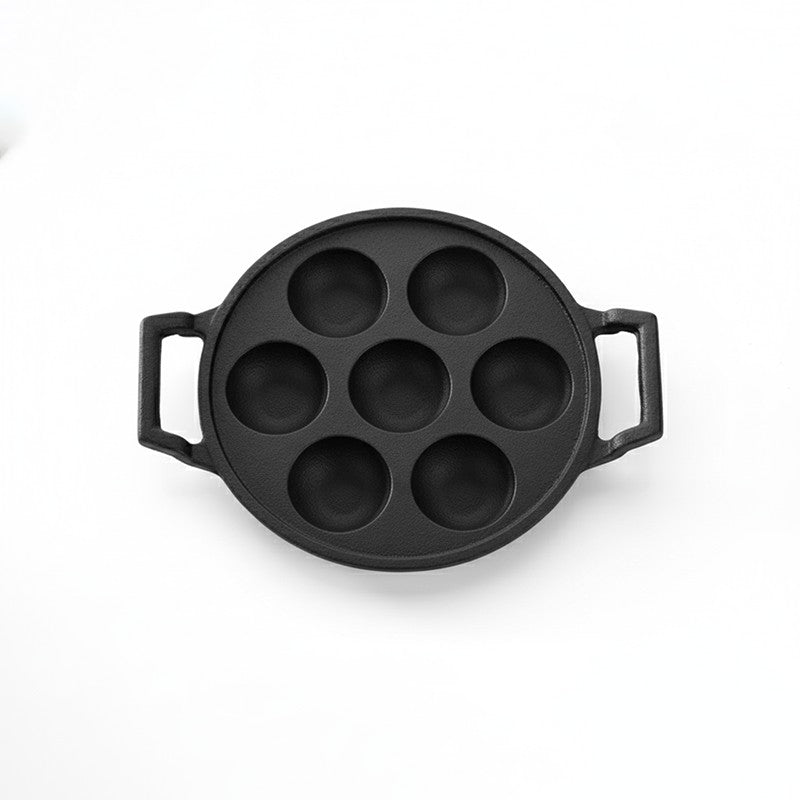 Duogrip Round Cast Iron Paniyaram Pan media 5