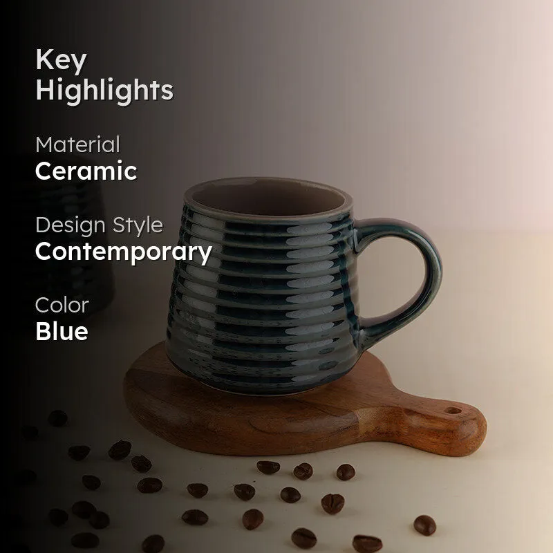 Antonella Ceramic Tea Cup (210 mL)/Blue) media 2