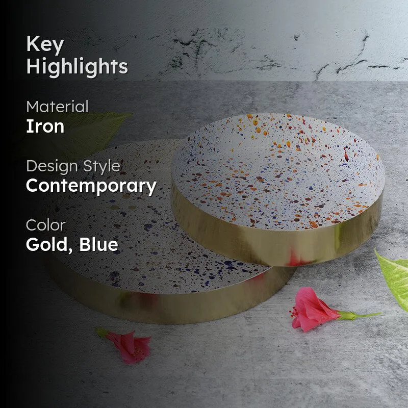 Paint Pop Iron Serving Tray - Set Of Two media 2