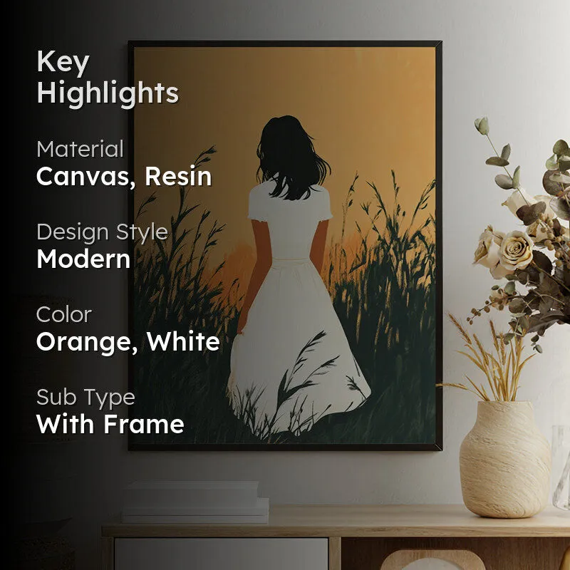 Bliss Of Solitude Wall Canvas Art With Resin Frame media 2