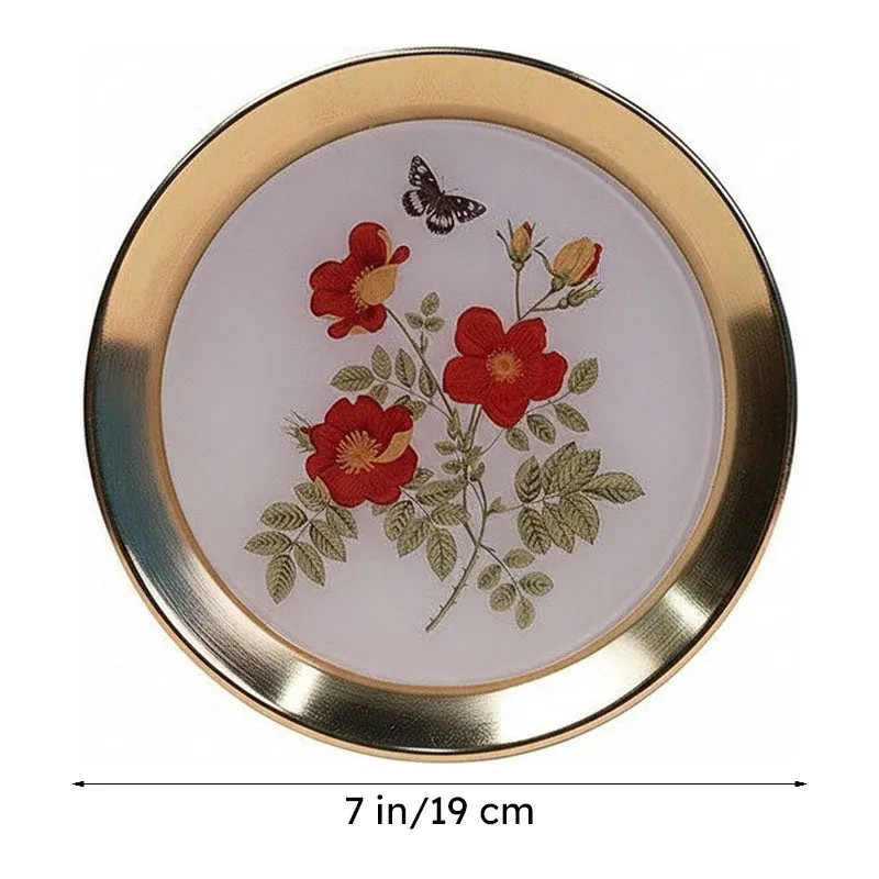 Flaming Rose Enamel Wall Plate media 7
