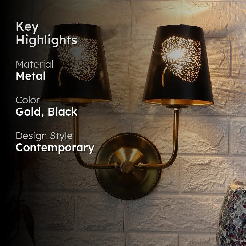 AuraCut Leaf Duo Metal Wall Lamp media 2