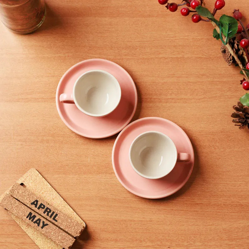 Blush & Brew Cup & Saucer (Pink/100 mL) - Four Piece Set media 6