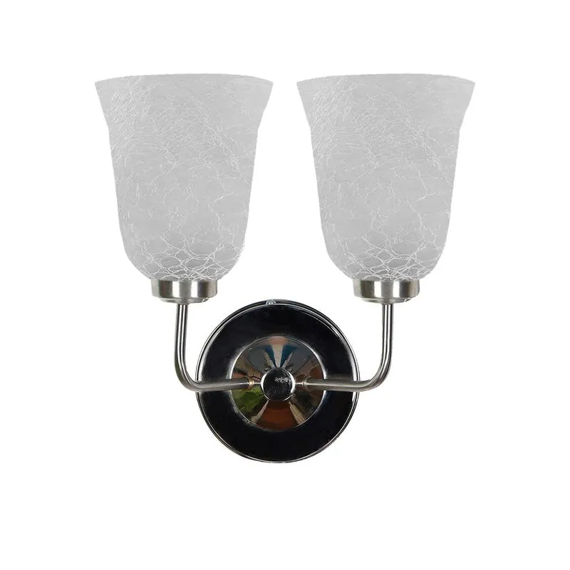Crystal Bloom Silver Dual Glass Wall Lamp media 6