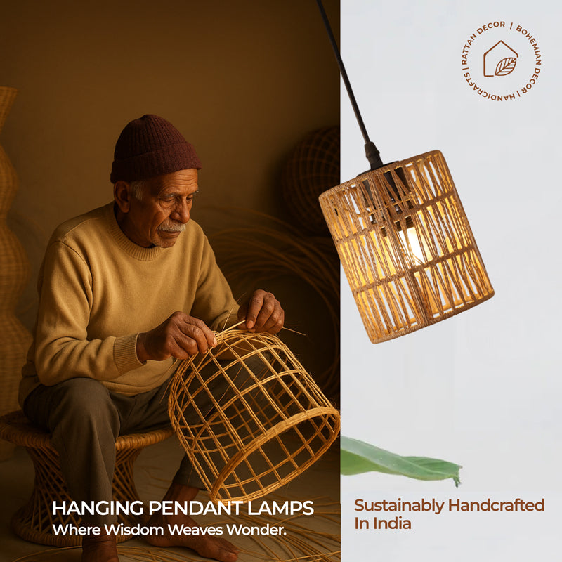LumeRay HandWoven Rattan Ceiling Lamp media 9