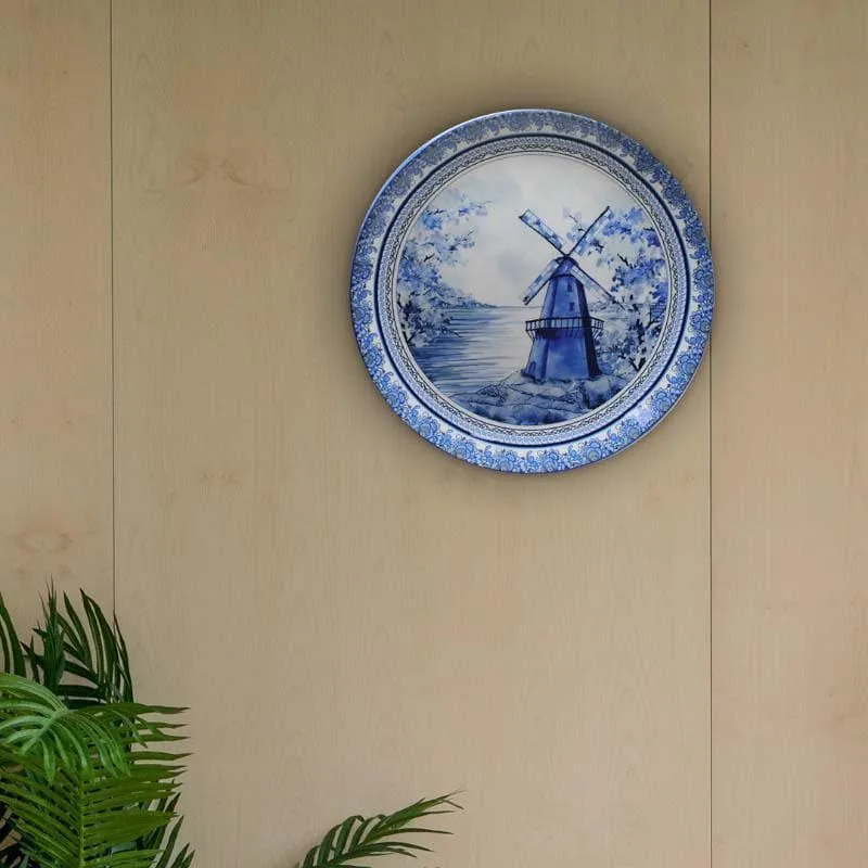 Delfware Dutch Blue Pottery Inspired Decorative Plate media 5