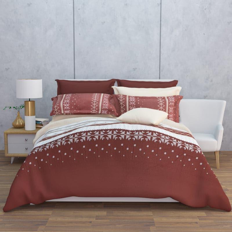 Mazaya Stripe Cotton Bedsheet (Brown) - 210 TC media 4