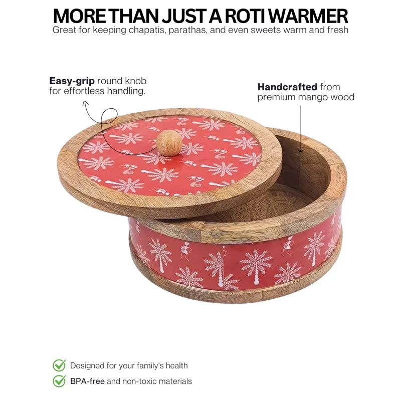 Rasva III Wood Roti Box - Red media 6