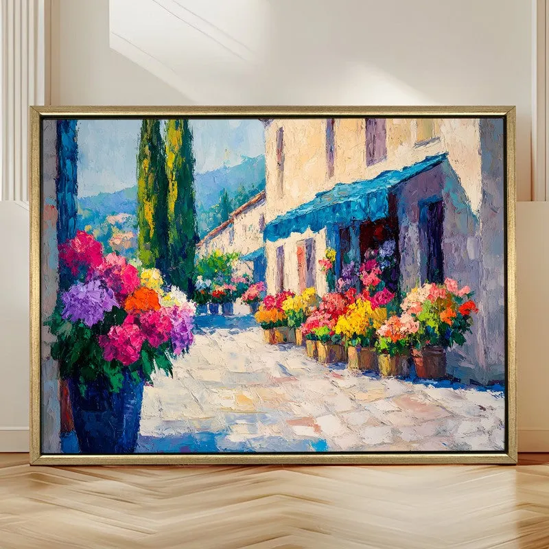 Azure Awning Canvas Wall Painting With Frame media 4
