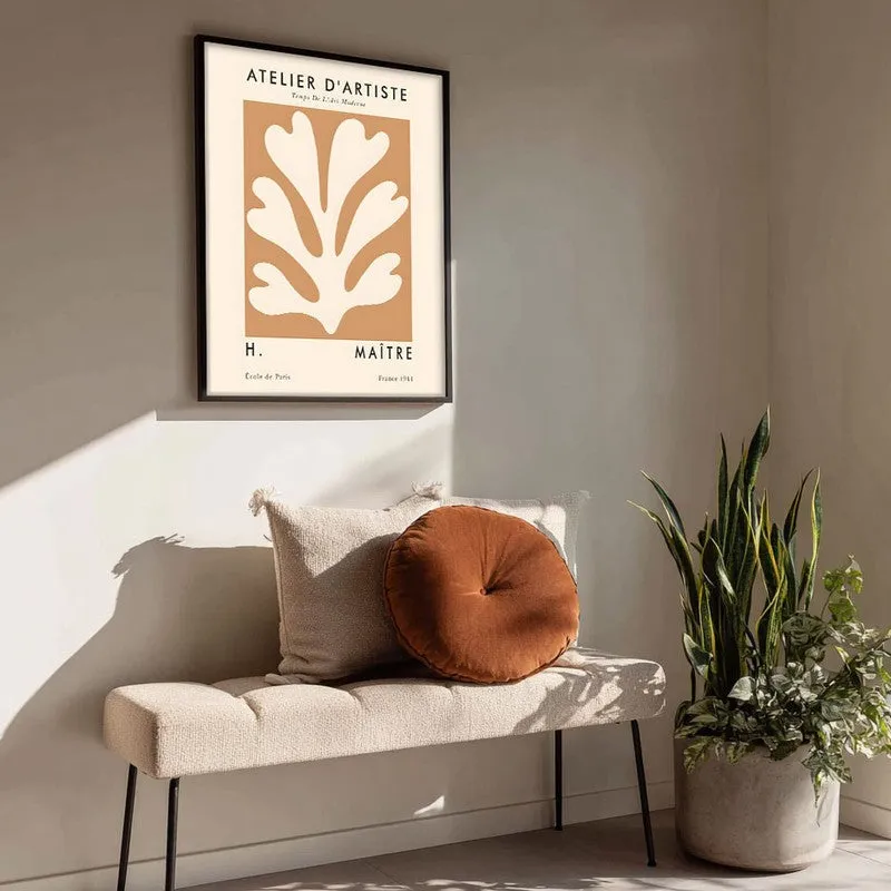 Earthy Elegance Canvas Wall Painting With Black Frame media 4