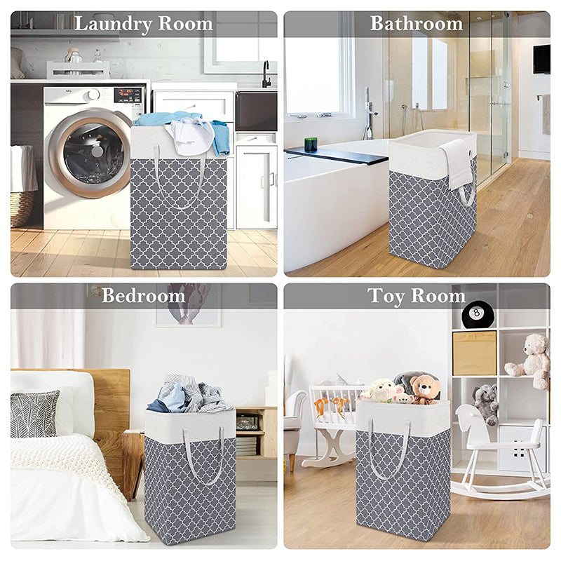 Calto Laundry Basket - Grey media 6