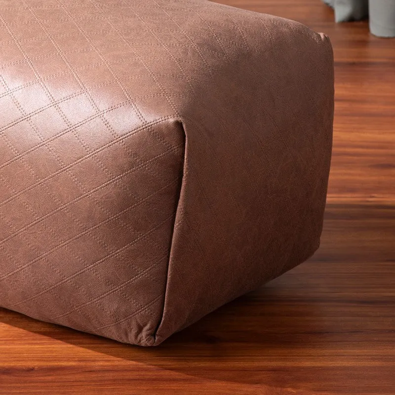 Light Utility Pouffe (Brown) - Set Of Two media 5