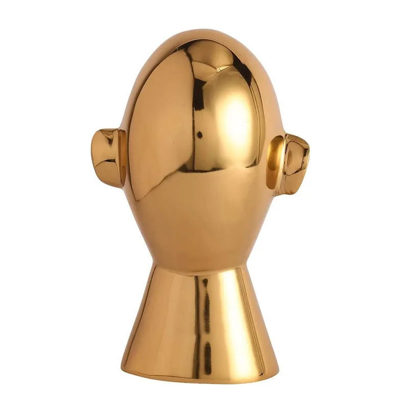 Faceless Head Showpiece - Gold media 4