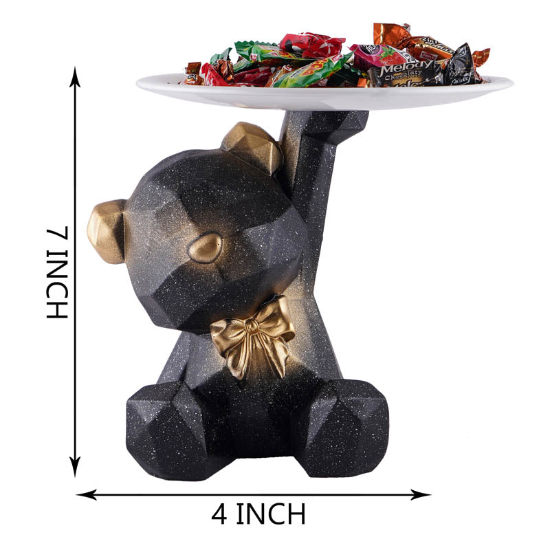 Baloo Bear Painted Polyresin Show Piece - Black media 7