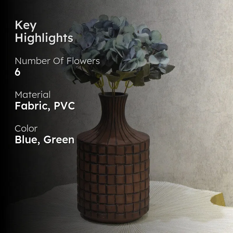 Timeless Artificial Hydrangea Flower - Blue media 2