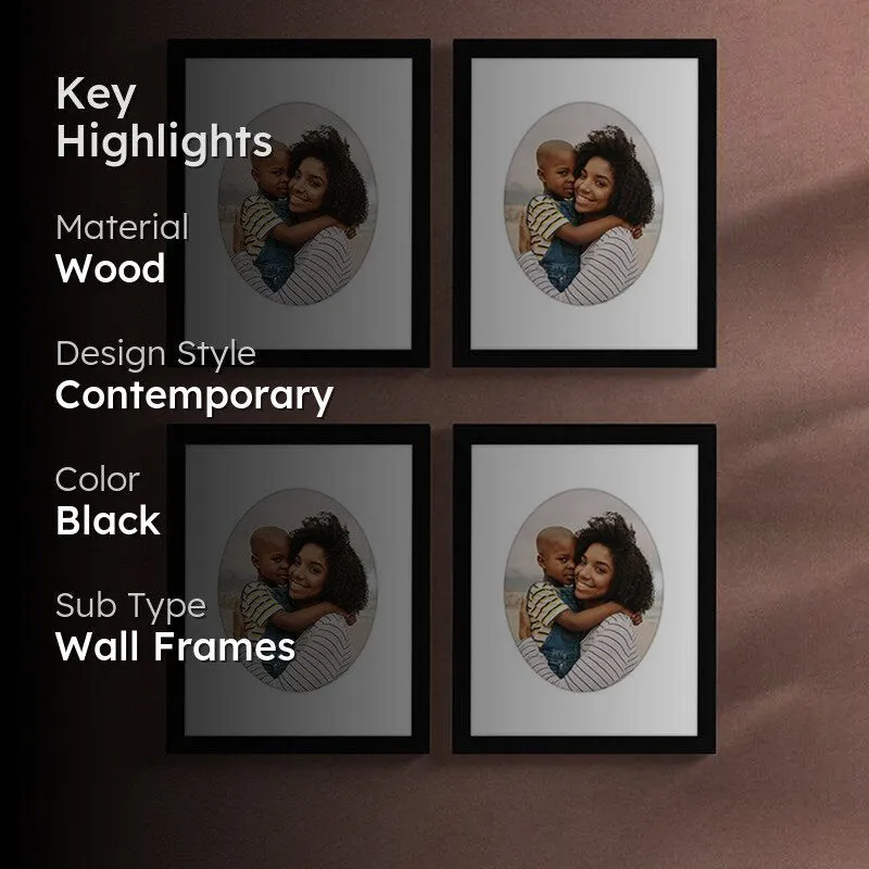 Raven Edge Synthetic Wood Photo Frame - Set Of Four media 2