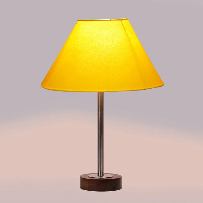 Cotin II Rodin Wooden Table Lamp - Yellow,Silver,Brown media 5