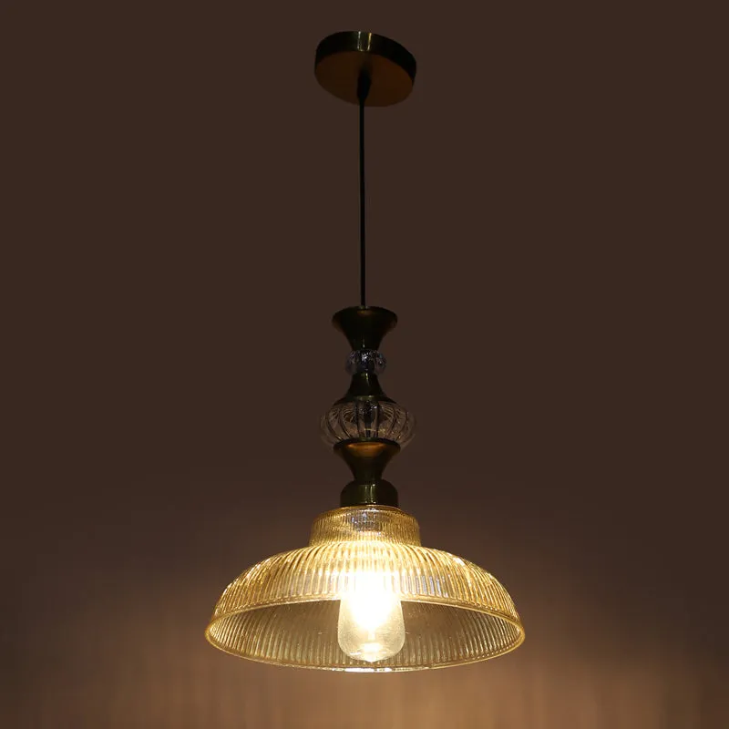 Glitta Glass & Iron Ceiling Lamp - Gold media 5