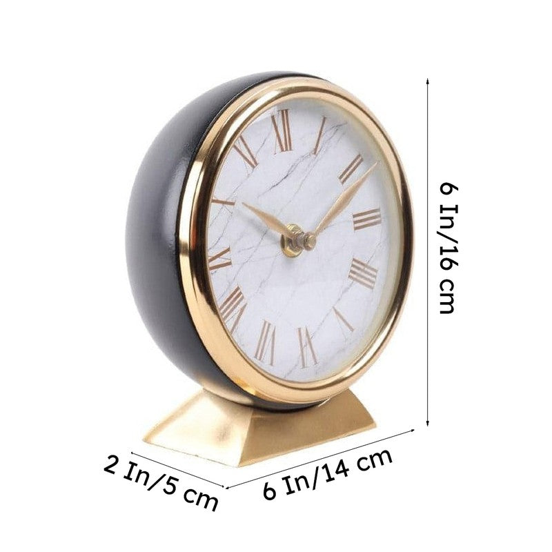 Sacha Gaspard Table Clock - Black & Gold media 8