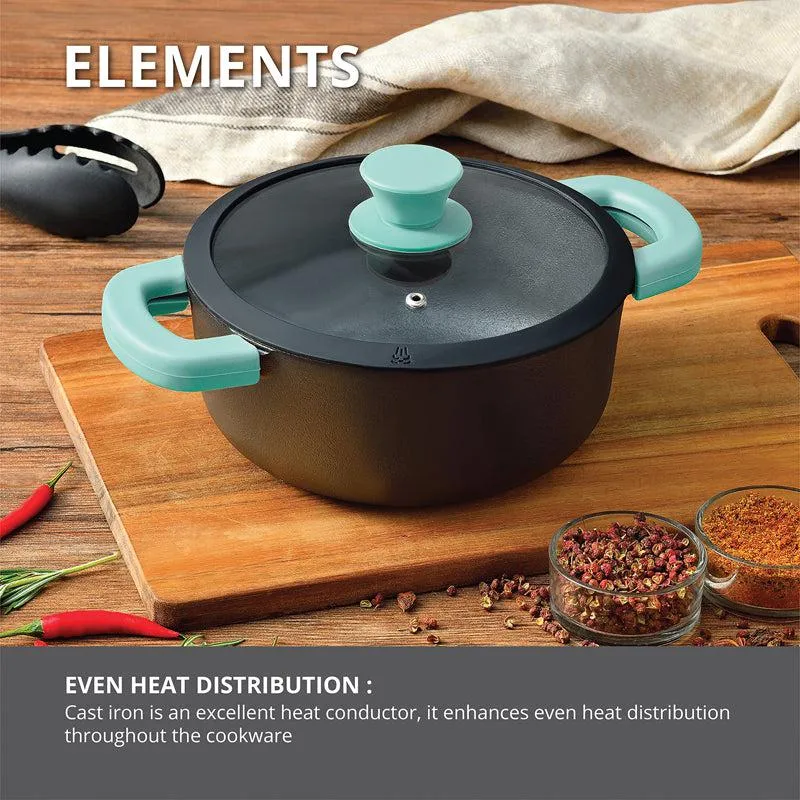 Bergner Induction Safe Cooking Pot With Lid - 2000 ml/9 Inches media 1