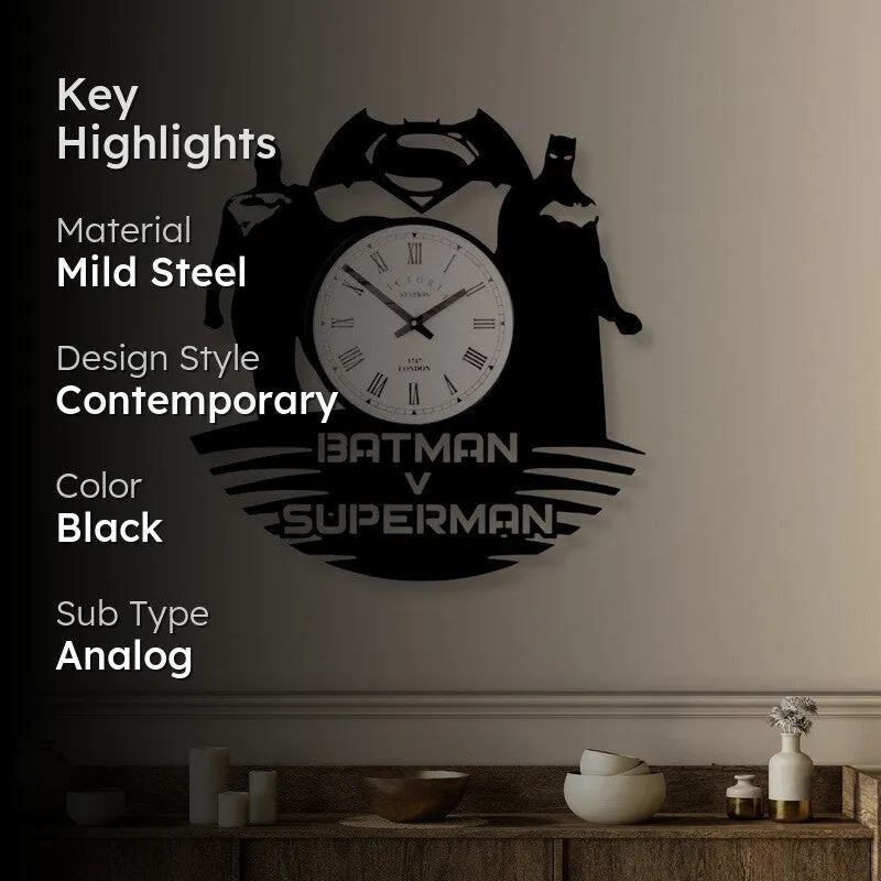 Batman Vs Superman Steel Analog Wall Clock media 2