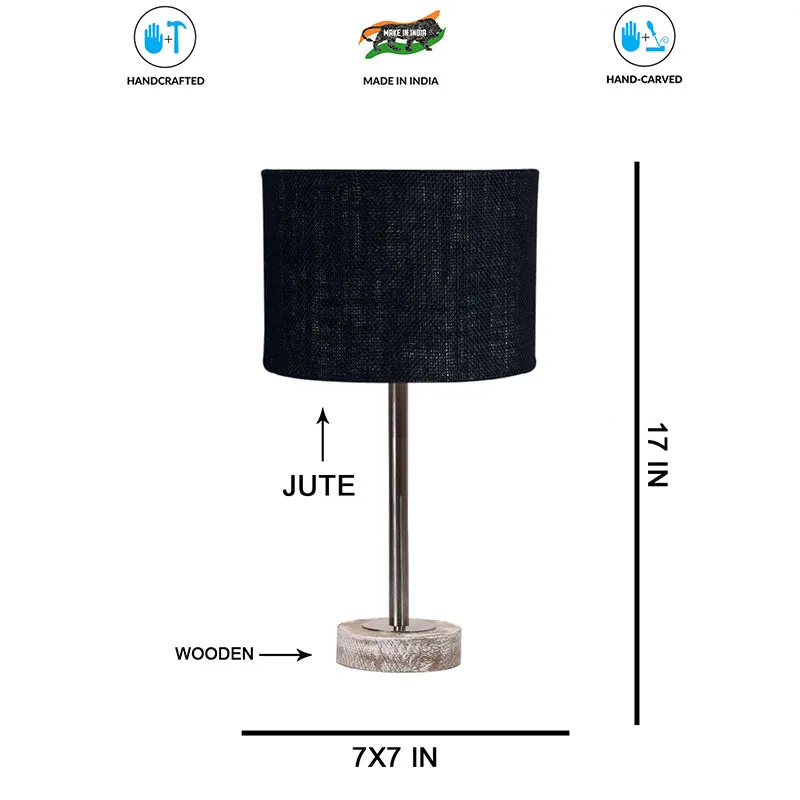 Sienna I Rodin Wooden Table Lamp - Black,Silver,White media 7