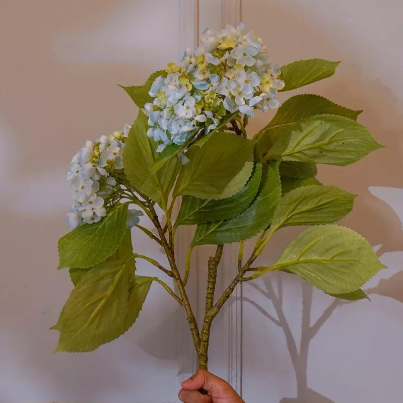 Faux Hydrangea Flower Stick (Blue) - 32 CM media 3