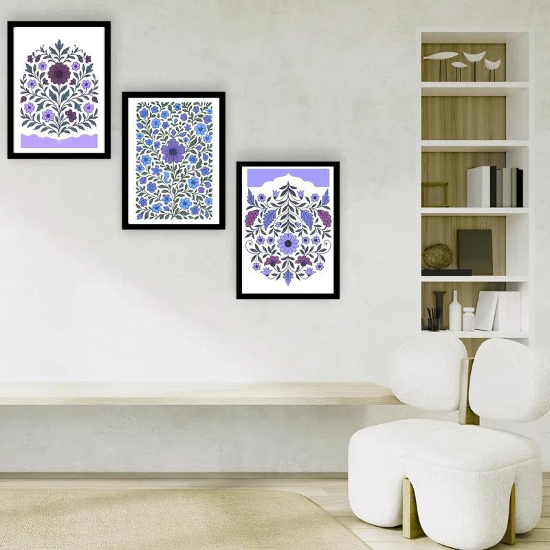 Royal Botanica Paper Wall Painting With Frame - Black media 6