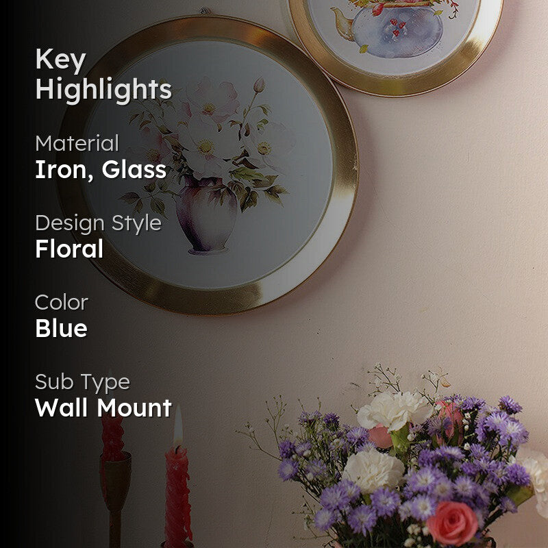 Azure Whispers Enamel Wall Plate media 2