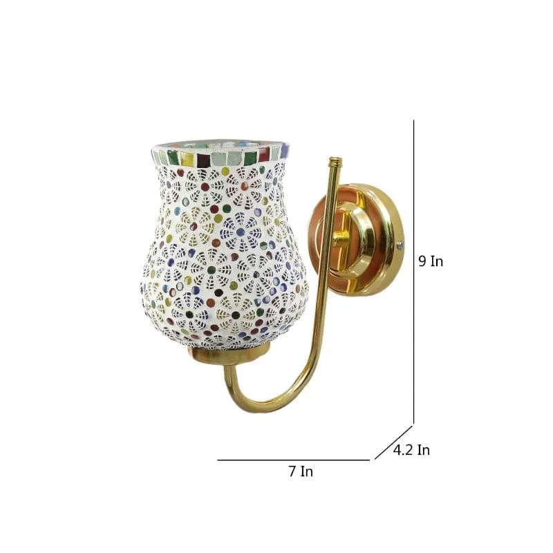 Galora Flora Goblet Glass & Metal Wall Lamp media 5