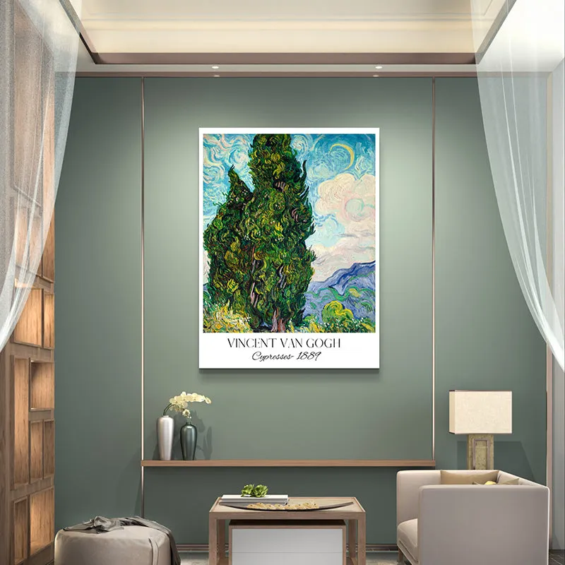 Van Gogh's Cypresses Wall Art media 3