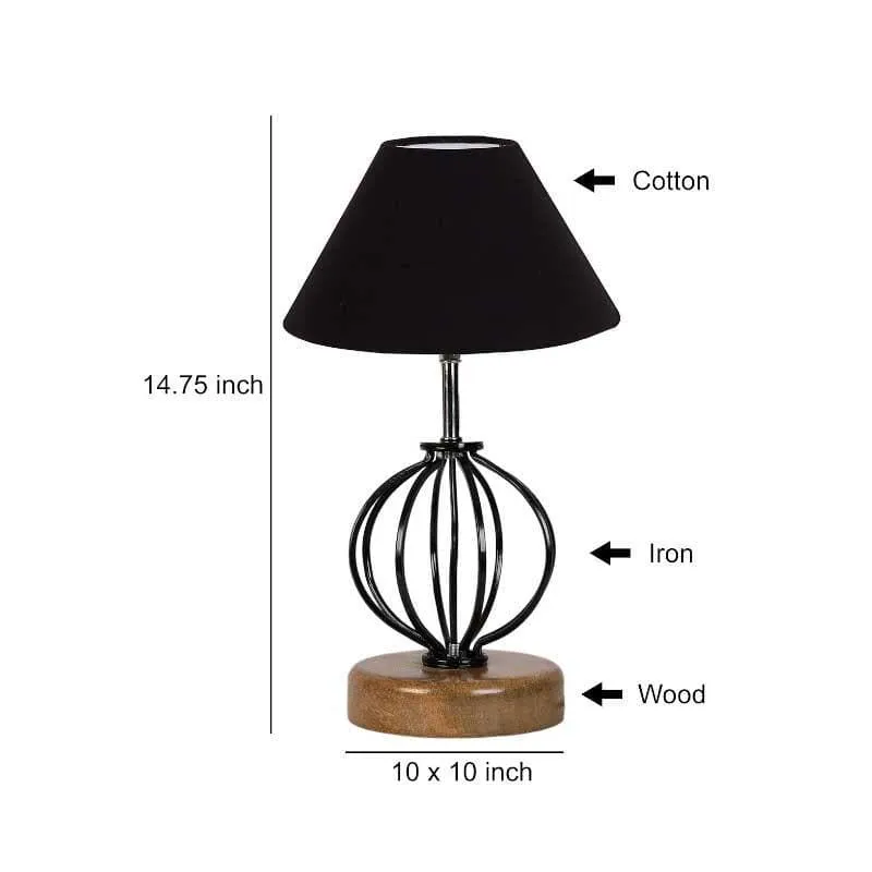 Boop Solid Fabric Table Lamp - Black media 6