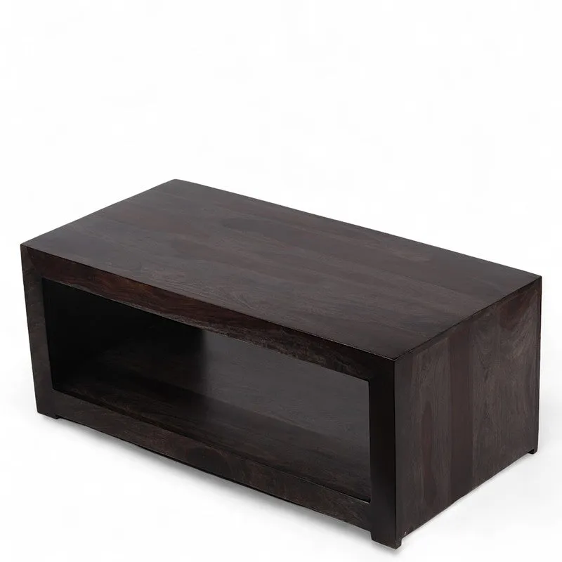 Borvon Sheesham Wooden Center Table - Black media 6