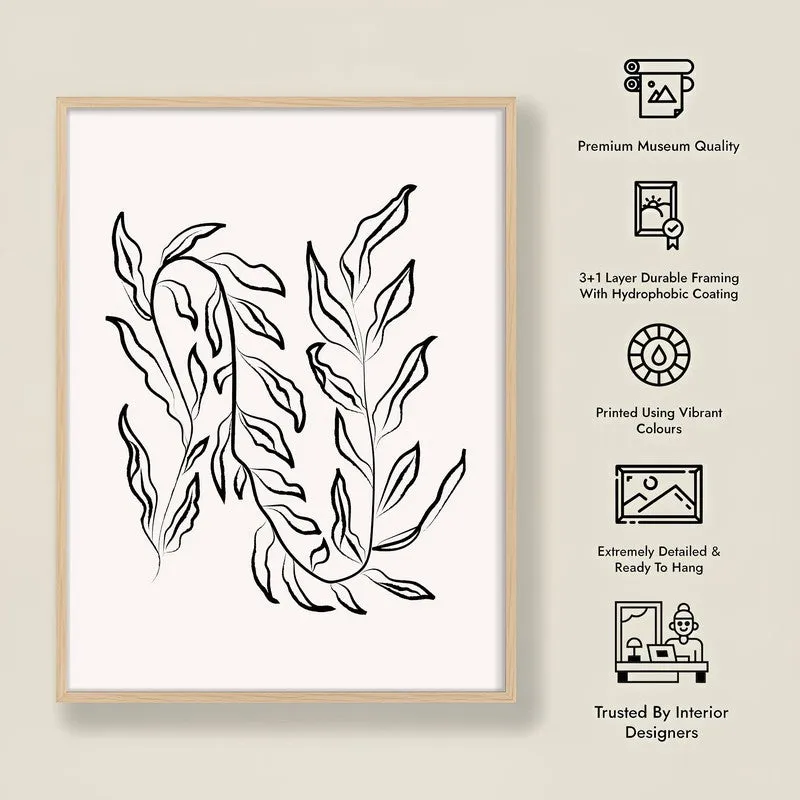 Everleaf Canvas Wall Painting With Brown Frame media 9