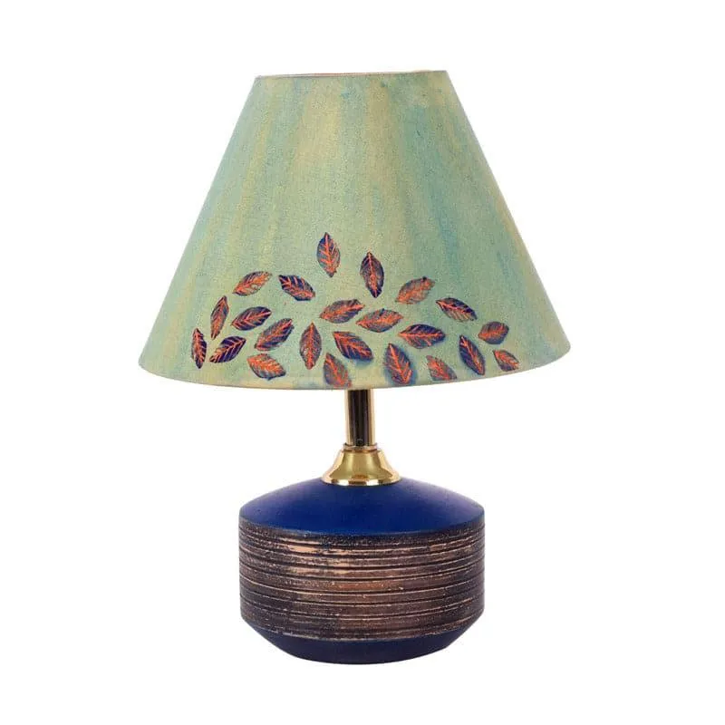 Leaves In Wind Wooden & Terracotta Table Lamp - Multicolor media 4