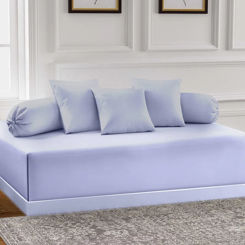 AbstroLoom Diwan Set (Lavender) - Six Piece Set media 1