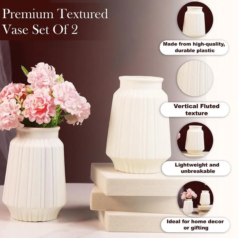 Ivory Crest Vase - Set Of Two media 5