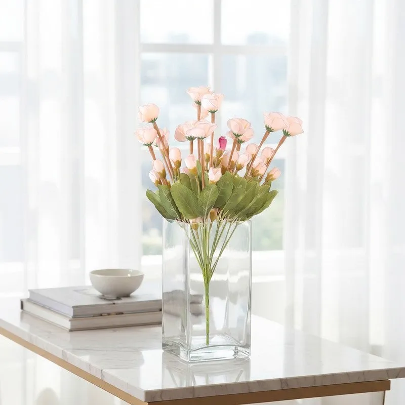 Mini Rose Artificial Flowers - Light Pink media 1