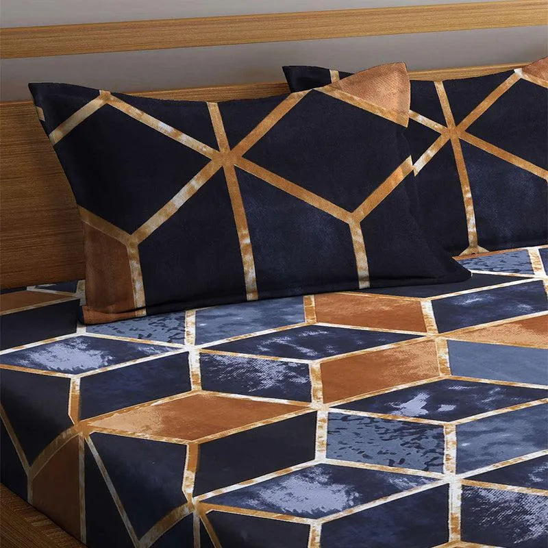 Dracula Geometric Bedsheet - 150 GSM media 5