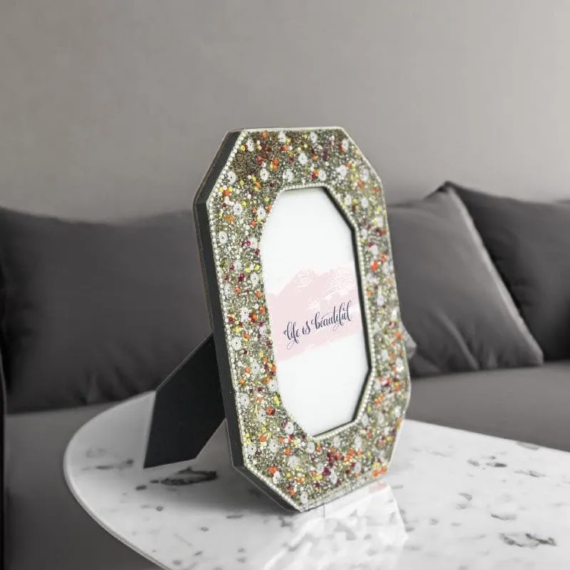 Bejewelled Photo Frame - Gold media 1