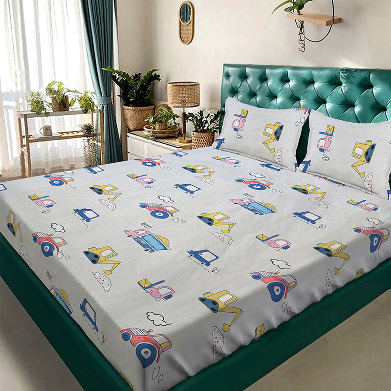 Motorcade Bedsheet - 180 GSM