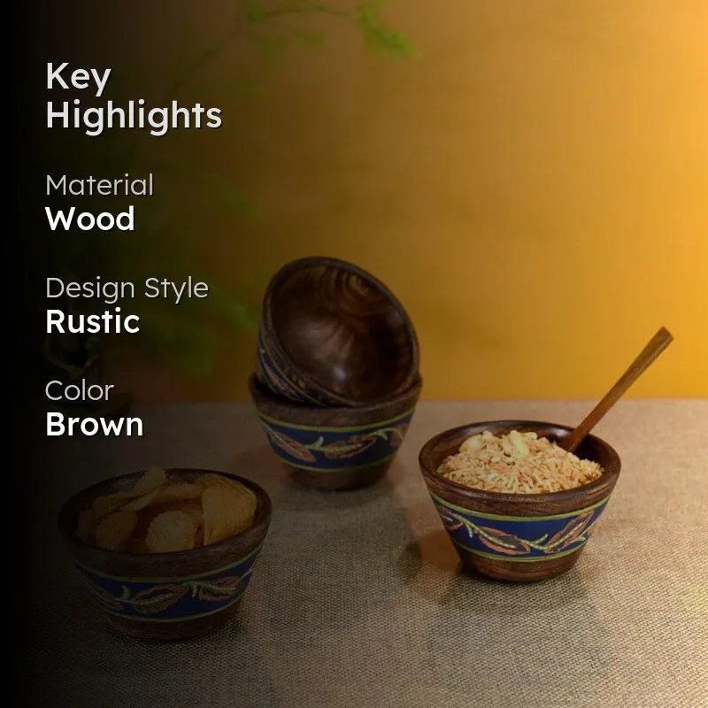 Iniya Wooden Bowl - Set Of Four media 2
