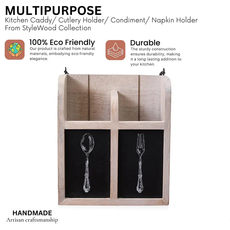 Paloma Wood Cutlery Holder media 5