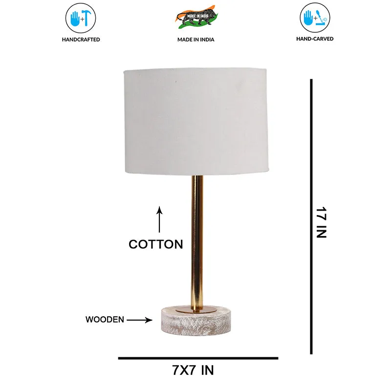 Cotin I Rodin Wooden Table Lamp - Grey,Gold,White media 7