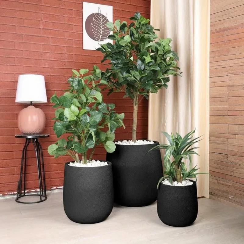 Olivra Floor Planter - Black - 7