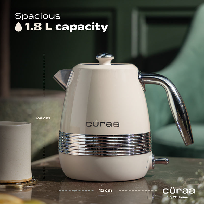 Cüraa By YFL Home Retro Electric Kettle (Beige/2000 W) - 1.8 Litre media 7