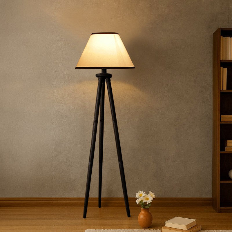 TriElite Conical Floor Lamp (White,Black)