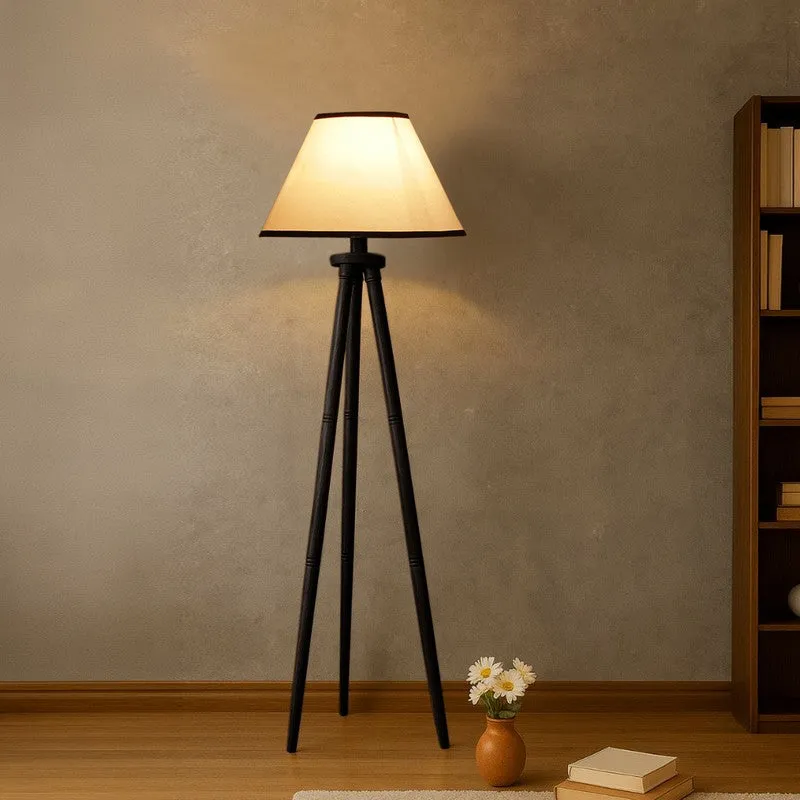 TriElite Conical Floor Lamp (White,Black) media 1