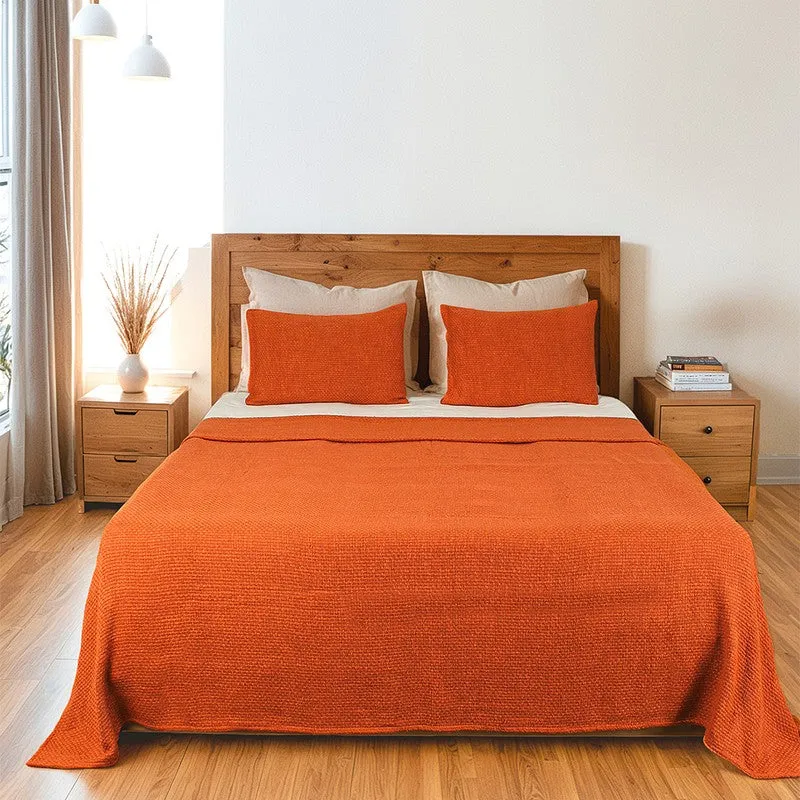 Solara Whim Handloom Bedcovers - Orange media 3