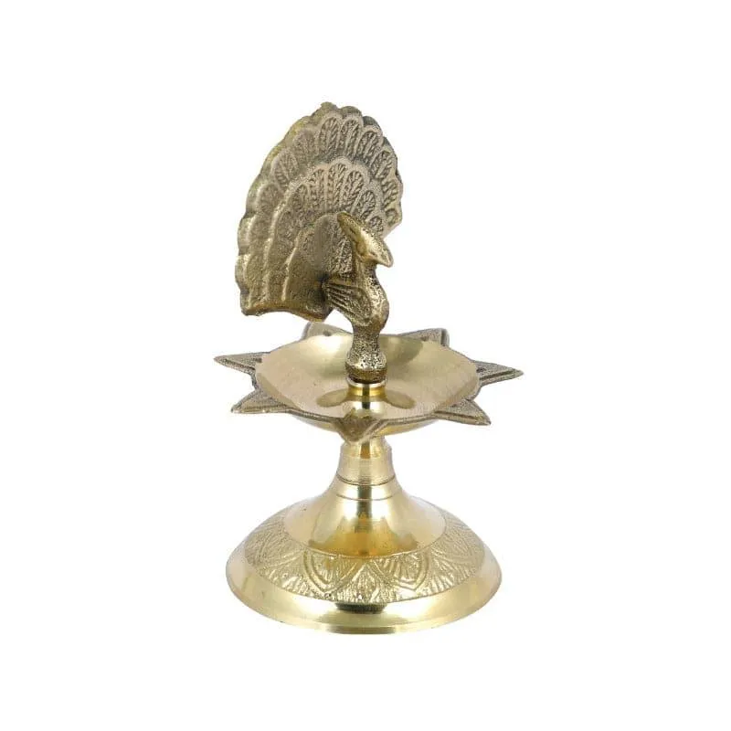 Peacock Plume Oil Lamp media 4